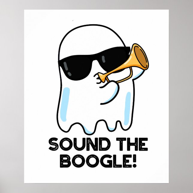 Poster Soe O Boogle Funny Ghost Bugle Pun (Frente)