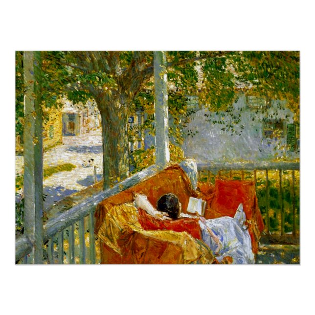 Póster Sofá no Porch, Cos Cob de Frederick Hassam (Frente)