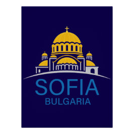 Póster Sofia Bulgária União Europeia