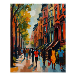Póster Sofisticada Rua do Renascimento de Harlem