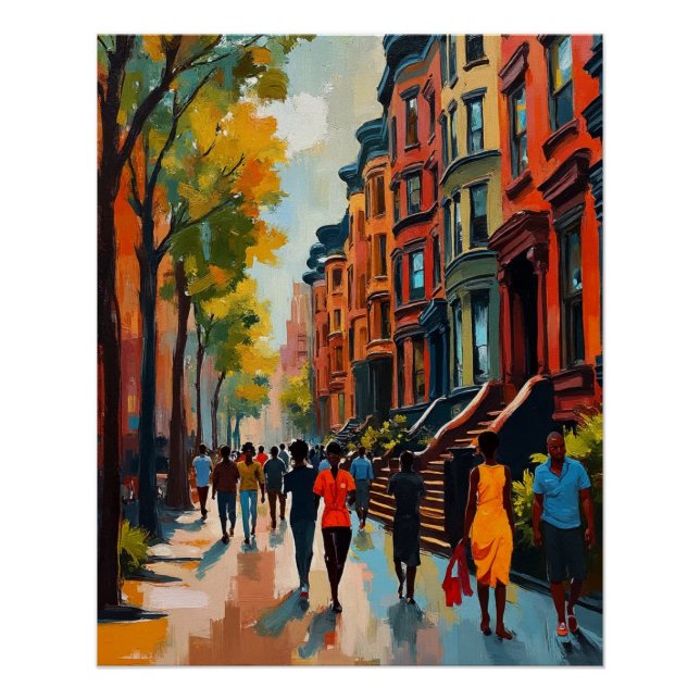 Póster Sofisticada Rua do Renascimento de Harlem (Frente)