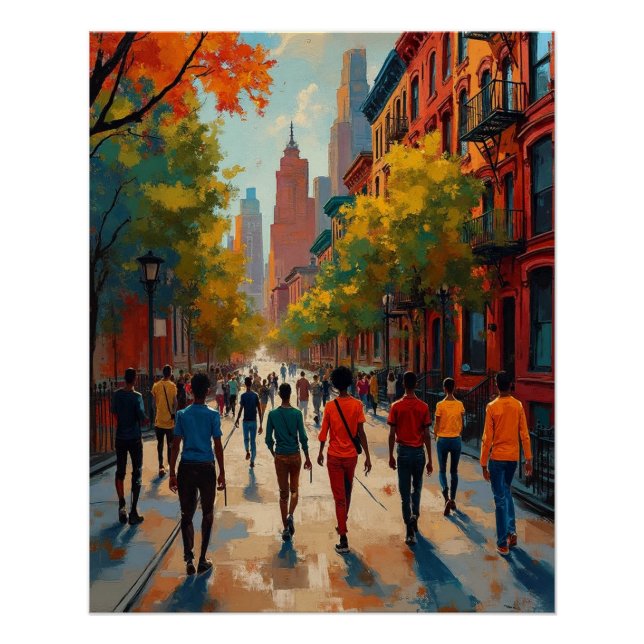 Póster Sofisticada Rua do Renascimento de Harlem (Frente)