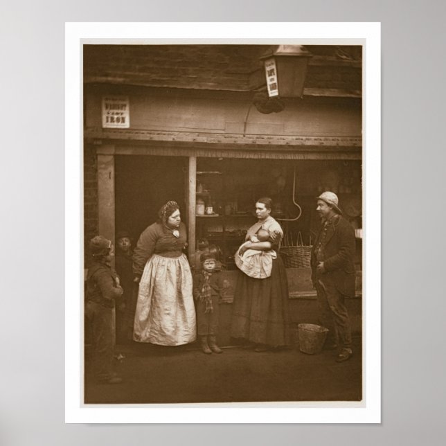 Póster Sofrentes da Inundação, da Rua Life em Lon (Frente)