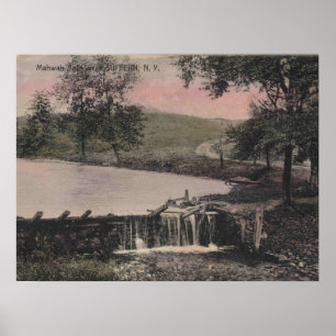 Poster Sofrer NY, Nova Iorque, Mahwah Falls, Vintage