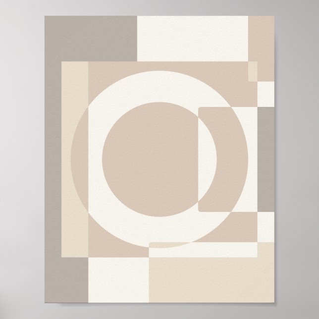 Poster Soft Geometric Blocks – Simple and Sleek (Frente)