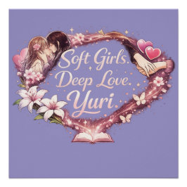 Póster Soft Girls. Deep Love. Yuri. | Romantic GL Anime