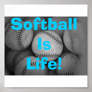 Poster Softball é vida