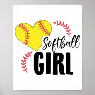 Poster Softball Girl   Equipe de formadores Esporte Ideia