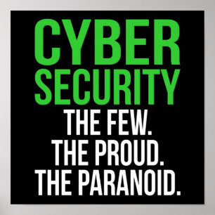 Poster Software técnico de TI para computador de seguranç