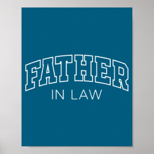 Poster Sogro divertido lettering atlético do pai