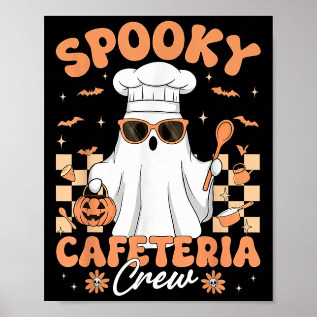 Poster Soky Cafeteria Creche Lady Halloween Ghost Men (Frente)
