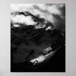 Poster Sol brilhando na montanha majestosa