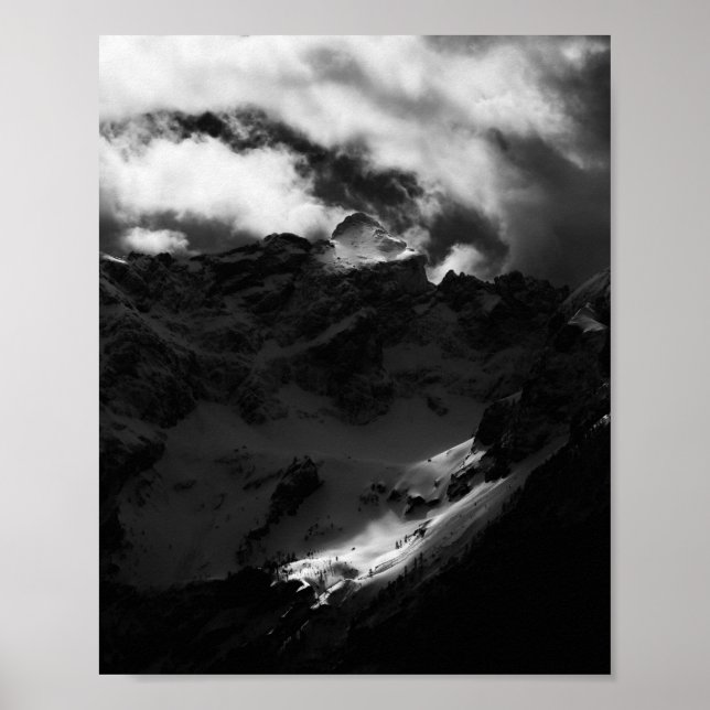 Poster Sol brilhando na montanha majestosa (Frente)