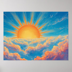 Poster Sol brilhante e nuvens pesadas