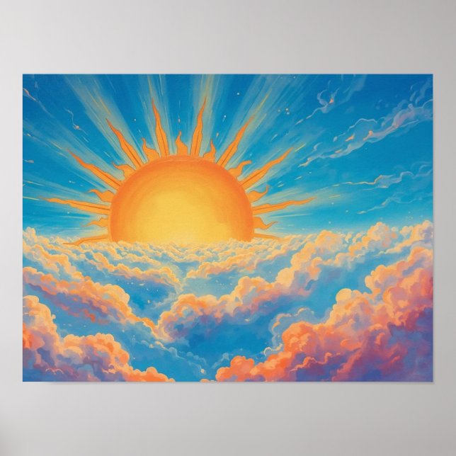 Poster Sol brilhante e nuvens pesadas (Frente)