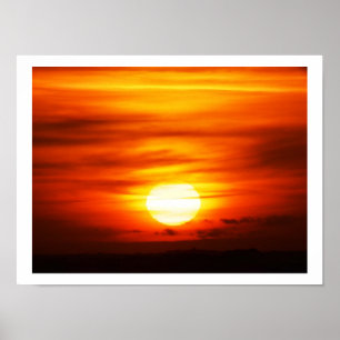 Poster Sol brilhante no por do sol, jérsei
