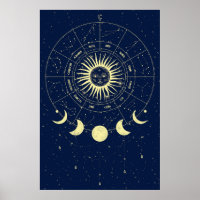 Sol Celestial Fases da Lua Zodíaco