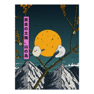Póster Sol Dourado, Pássaros da Montanha