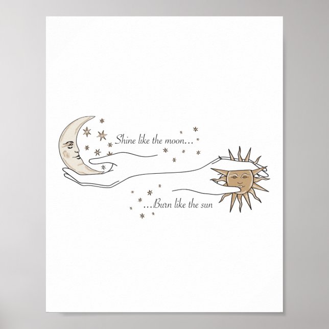 Poster Sol e Lua (Frente)