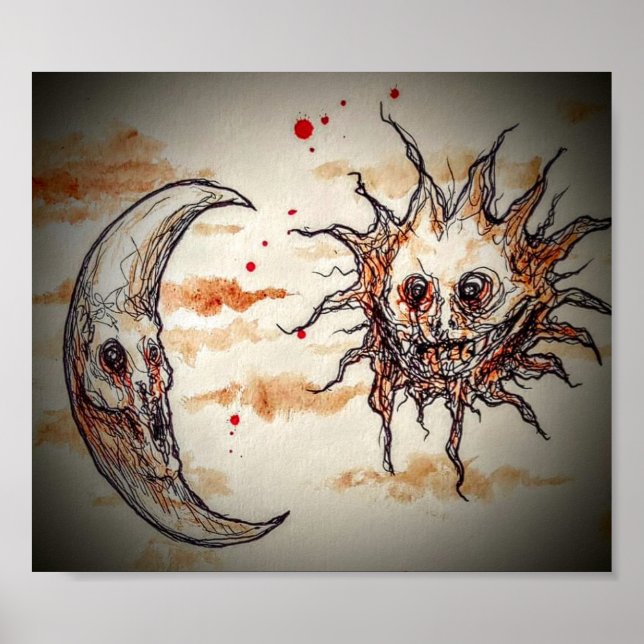 Poster Sol e Lua (Frente)