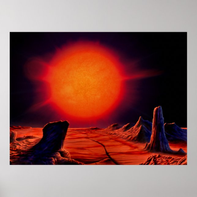Poster Sol gigante vermelho (Frente)