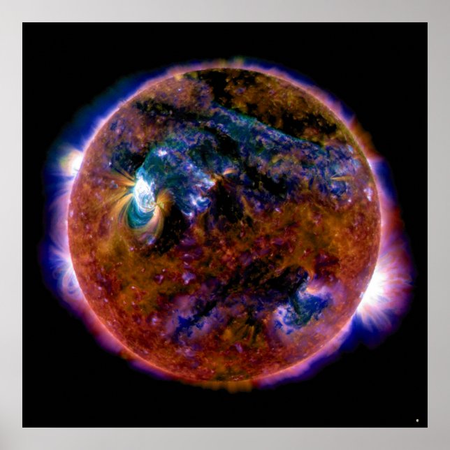 Póster Sol no espectro magnético (Frente)