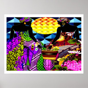 Poster Sol no Jardim das Flores