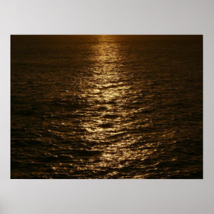 Póster Sol no Oceano Água Fotografia