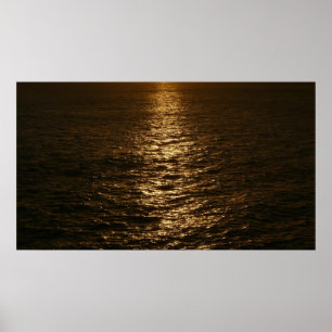 Póster Sol no Oceano Água Fotografia