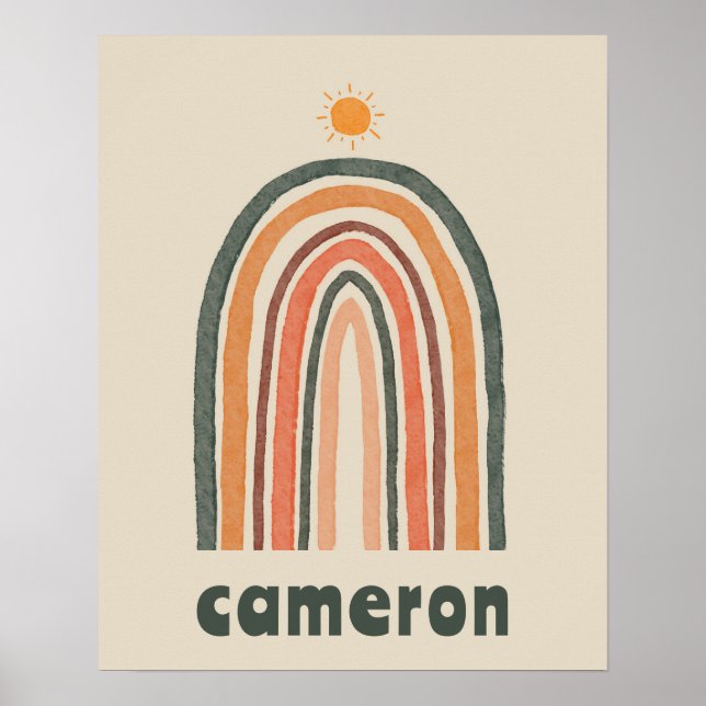 Poster Sol Sobre Um Arco-Íris (Frente)