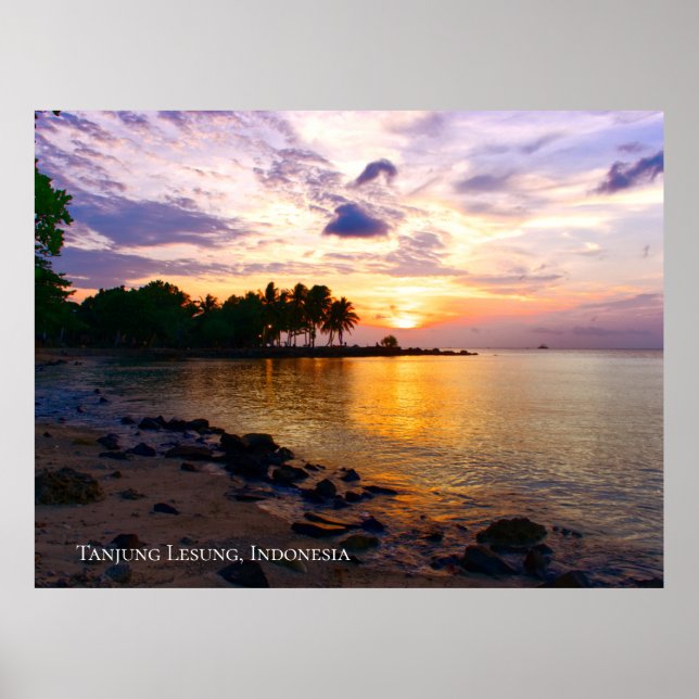 Poster Sol Sunset Sky Beach Viagem Silhoutte (Frente)