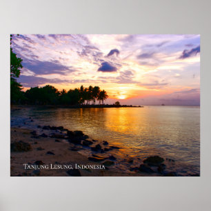 Poster Sol Sunset Sky Beach Viagem Silhoutte