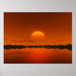 Póster sol vermelho