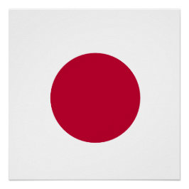 Póster Sol Vermelho do Japão