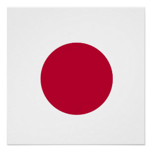 Póster Sol Vermelho do Japão