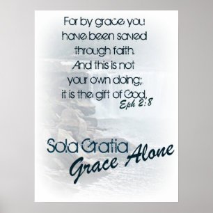 Poster Sola Gratia/ Grace sozinho