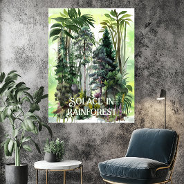 Poster Solace na Floresta Tropical Zen Cote Espiritual pa