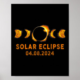 Poster Solar Eclipse 2024 Cute Solar Eclipse Kids Toddler