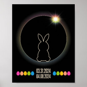 Poster Solar Eclipse 2024 Diversão De Ovos De Páscoa De C