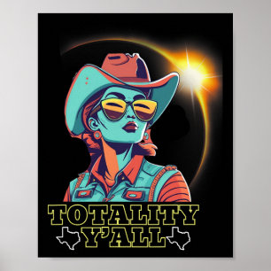 Poster Solar Eclipse 2024 Para Texas 4.08.24 Totalidade Y