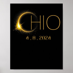 Poster Solar Eclipse 2024 Total Solar Eclipse State Ohio