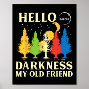 Poster Solar Eclipse 2024 Tress Hello Darkness 04.08 Cria