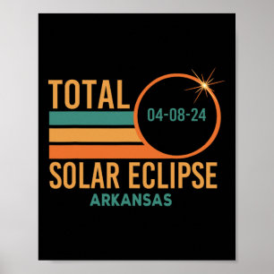 Poster Solar Eclipse Arkansas, 8 de abril de 2024 Totalid