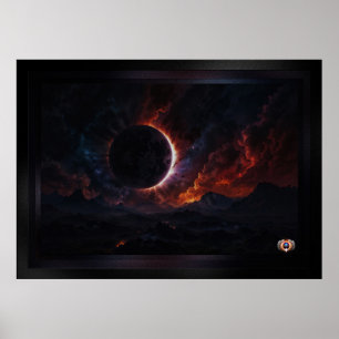 Poster Solar Eclipse Cosmic Masterícula Xzendor7 Arte AI