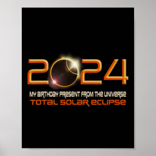 Poster Solar Eclipse Meu Aniversário Presente Dos Univers