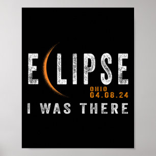 Poster Solar Eclipse Ohio I Estava Lá Totalmente Eclipse