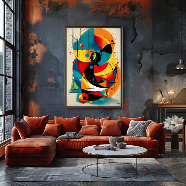 Poster Solar Refrain – Mid-Century Bauhaus Flow Wall Art (Criador carregado)