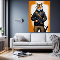 Soldado antropomórfico do Tigre | Arte AI