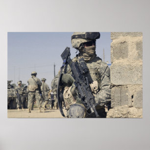 Póster Soldado armado com um MK-48