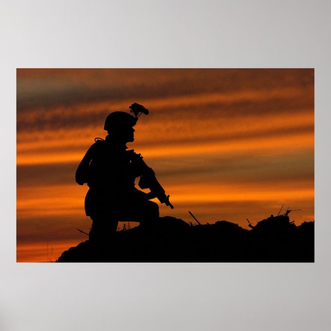 Poster Soldado conduzindo patrulha (Frente)